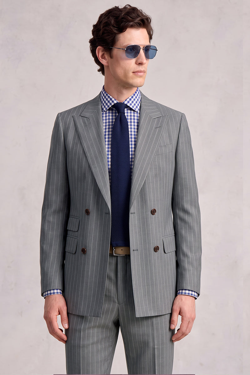Gray 50% Merino Wool Blazers